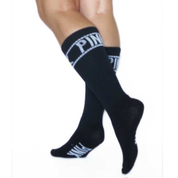 Victoria's Secret PINK Over The Calf Dark Blue NWOT OS Fits Most - Picture 4 of 7